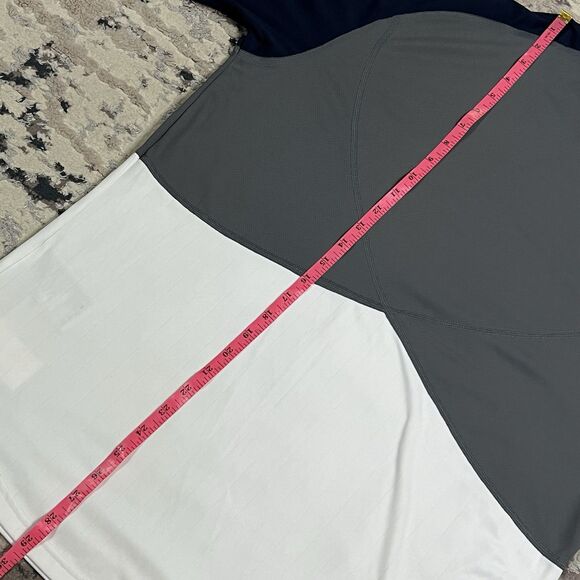 Nike Training Shirt Mens L Navy White NikeFIT Raglan Baseball Jersey Style Top - Picture 9 of 9